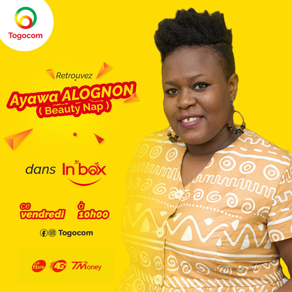 YasTogo's tweet photo. @faloalognon, artisane en cosmétique, est une amoureuse de la vie et du naturel. 
Allons à sa découverte demain dans « Inbox ». Restez câblés !
#TogocomChangePourVous #InboxTogocom #ayawas #TMoney #LaFibre #4G https://t.co/qAU6qnFrEp