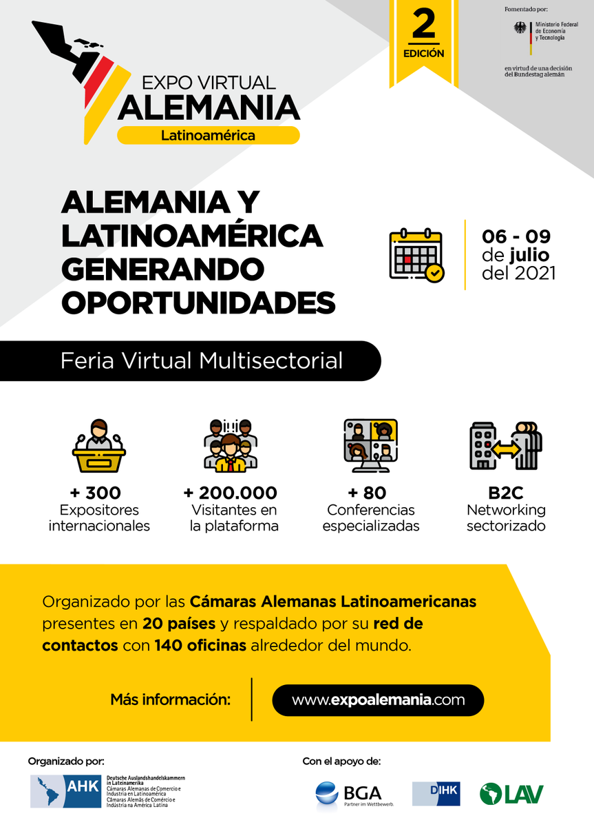 Apoyamos el evento de la <a href="/AhkPanama/">AHK Panama</a> : la Feria Virtual Multisectorial con Alemania y Latinoamérica del 6 al 9 de Julio 2021. Ofrecemos a nuestros miembros un descuento sobre su participación como expositores. 
⏩ ¿Quiere participar? Envíanos un correo a eventos@ccfrancepanama.com