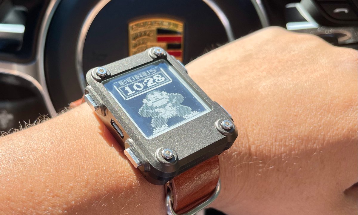 dezign999's tweet photo. Really liking the look and versatility of @sqfmi ’s #Watchy. A legible always on display, fully open source, being free of companion apps and still having connectivity is a game changer. https://t.co/X51Ue6yAE7