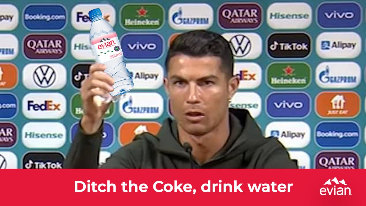 Hey <a href="/evianwater/">evian</a>, here's your next ad! 

#cococola #Ronaldo