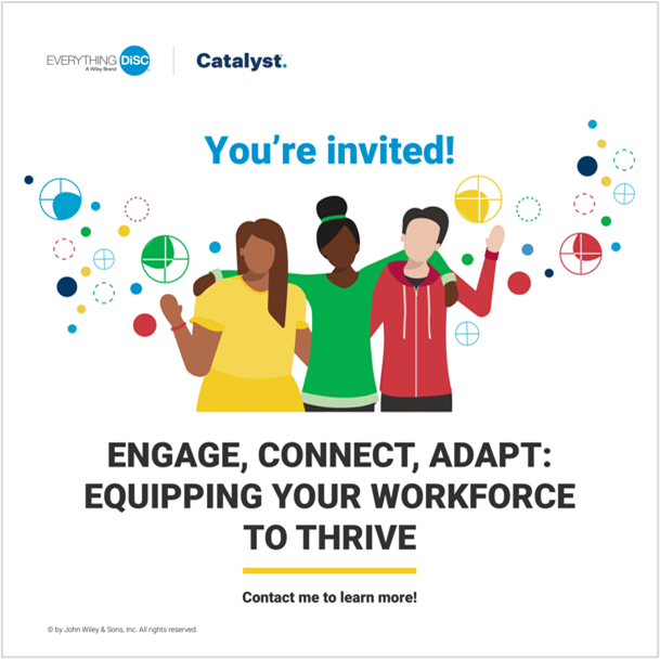 CorpCoachPros's tweet photo. Looking for a way to enhance engagement, collaboration, and adaptability? Join a virtual showcase to discover the all-new Everything DiSC on Catalyst learning experience! 

There are still a few seats available, reach out for more details.

#HR #DiSC #elearning #virtual https://t.co/zweJmDDC2b