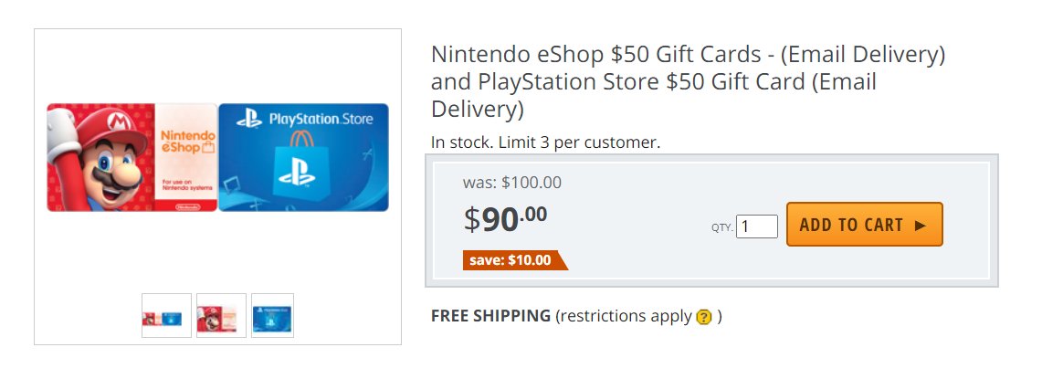 Nintendo eShop $50 Gift Card (Email Delivery)