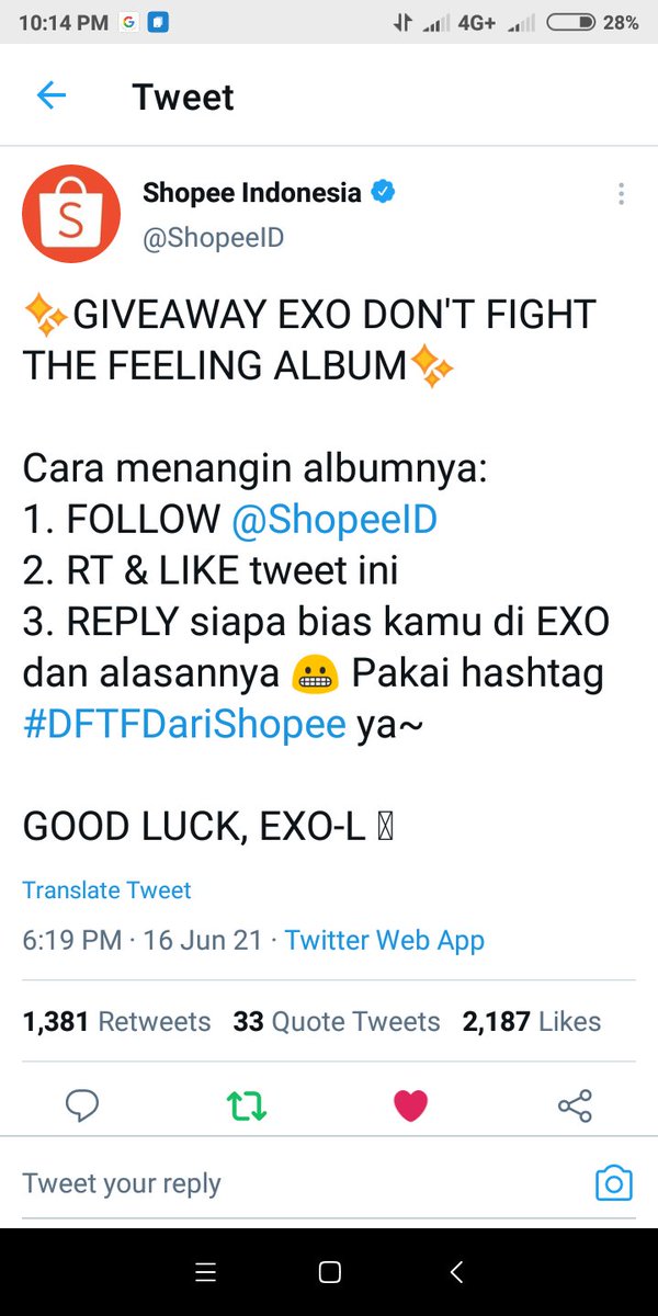 YaniNoviani9's tweet photo. Don't Fight The Feeling, datanglah ke rumahkuuuuuu. Amin
#DFTFDariShopee 
@ShopeeID https://t.co/DvgG2zG5dt