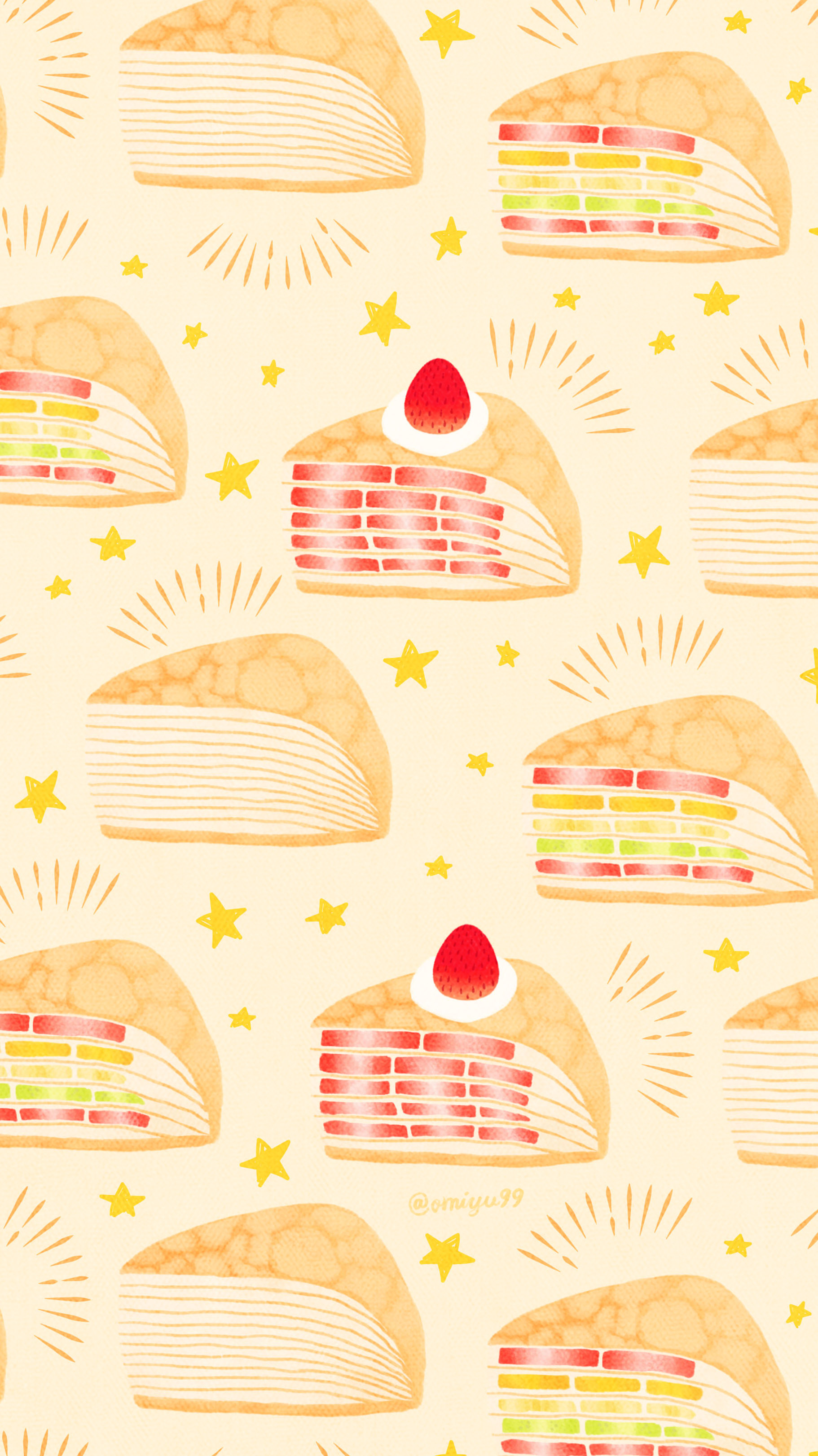 Omiyu お返事遅くなります ミルクレープな壁紙 Illust Illustration 壁紙 イラスト Iphone壁紙 ミルクレープ 食べ物 Millecrepe T Co Fxdhbp6yeg Twitter