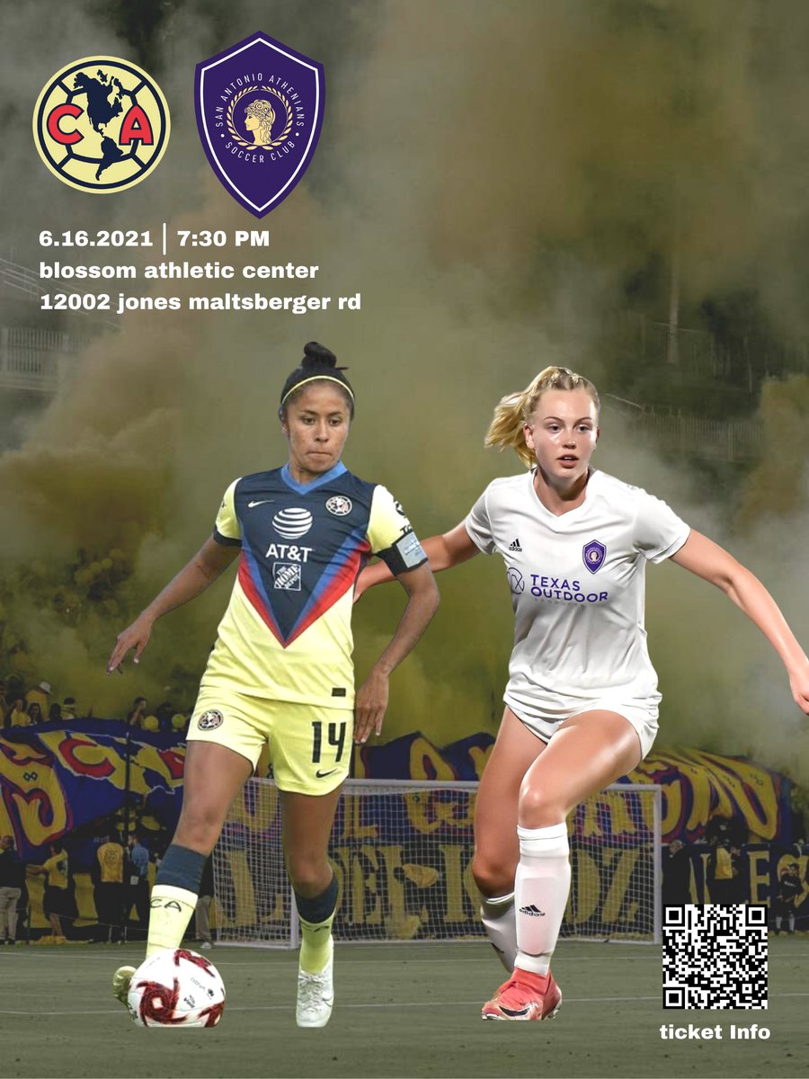 Today's game day poster features <a href="/Moni_RG14/">Monica Rodriguez</a> and <a href="/EdenBretzer/">Eden Bretzer</a>!

It's also on the cover of our program, available digitally here:  sanantonioathenians.com/gameday-progra…

Counting down to kickoff! 5 hours to go ⏳