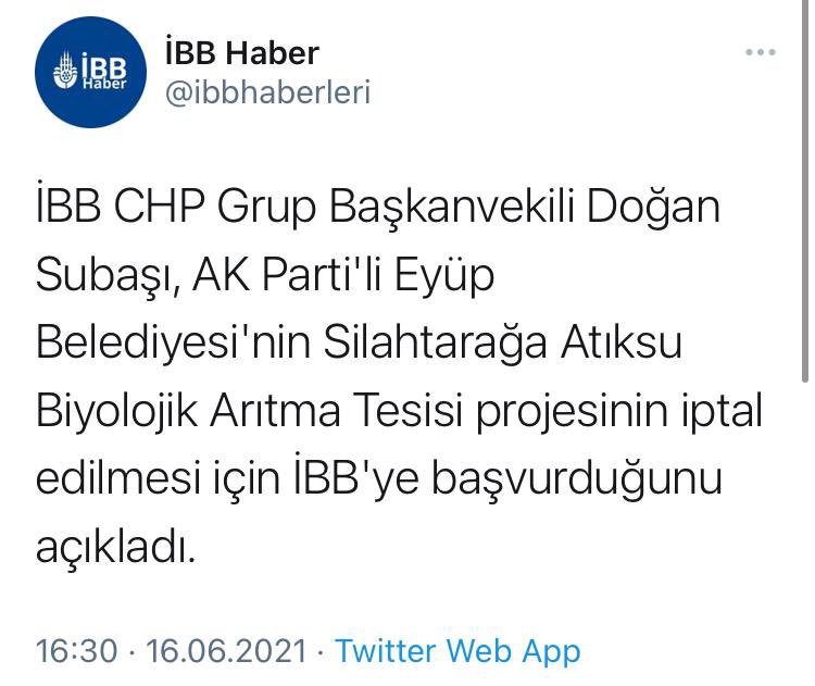 Peki bundan Eyüpsultan Belediyesi’nin haberi var mı?