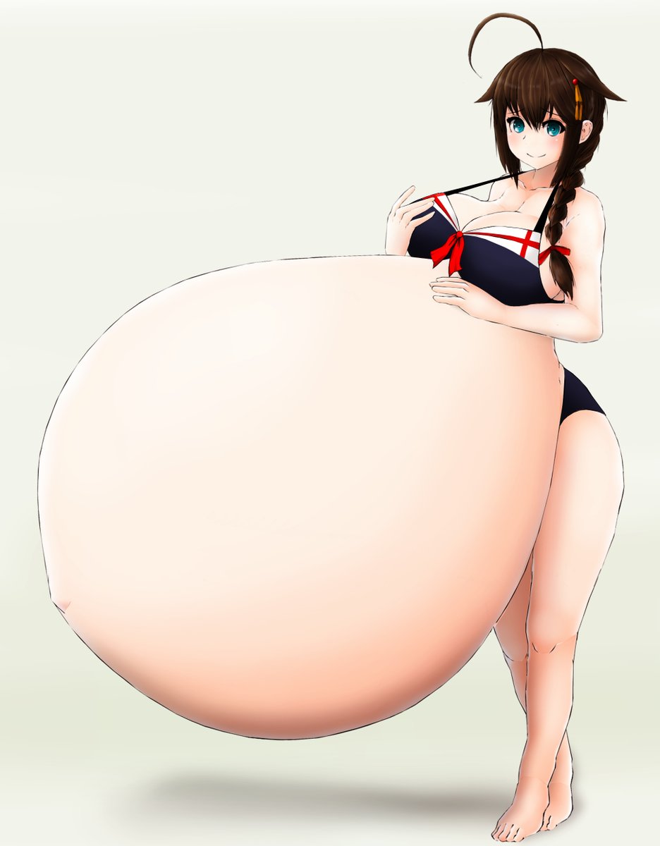 #夏だし水着絵載せようぜ 
It's summer, let's put up some swimsuit pictures. 

夏の入道雲のようにお腹盛ってる率高めです。
I have a high rate of belly that are heaping up like summer's cumulonimbus. 