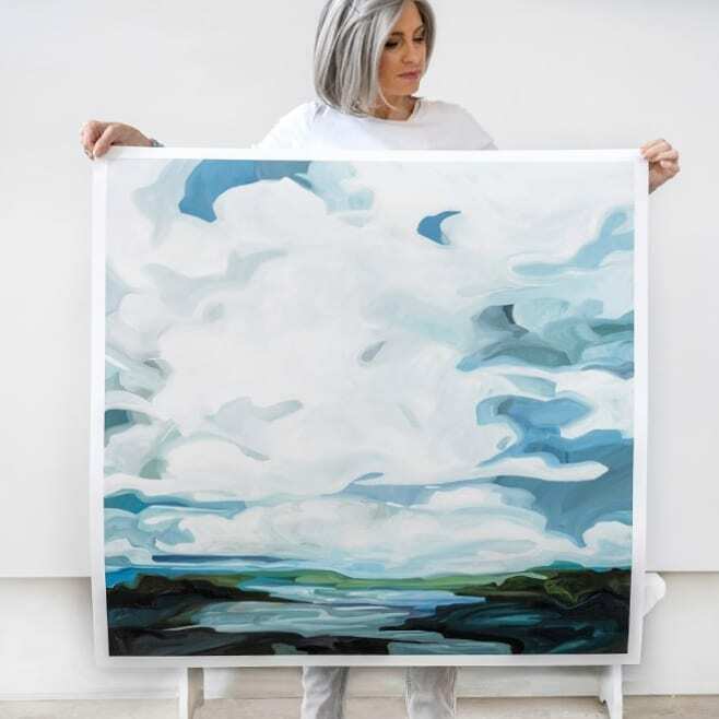 susannahbeeart's tweet photo. Feels like a breezy ' Onshore ' kind of day!  One of my most popular prints and one that has a beautiful, calming energy about it while still being full of the life and joy I like to see in my brushstrokes.
*
Shown is the full 40" x40" print, but it's also available in a num… https://t.co/Bz0bXrCDFG