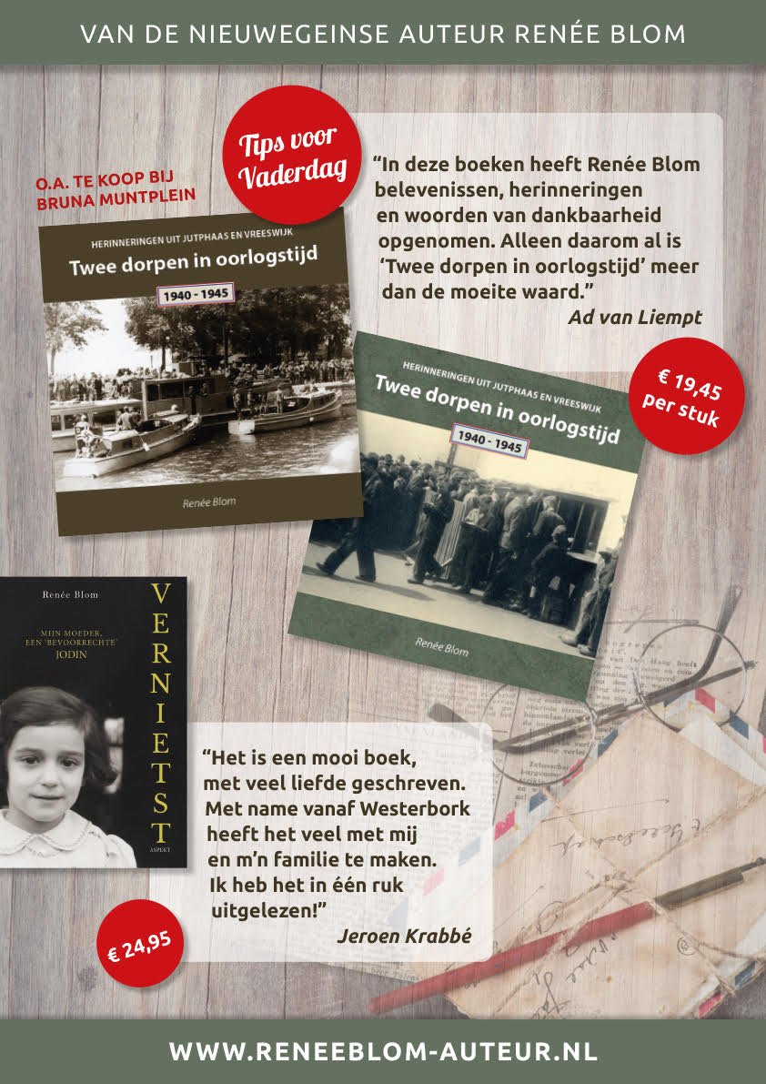 VADERDAGTIP - Deel 1 en/of 2 van het boek 'Twee dorpen in oorlogstijd' met verhalen vanuit #Jutphaas en #Hoograven en #Vreeswijk. Te koop via #Bruna #Muntplein in #Nieuwegein. #vaderdag