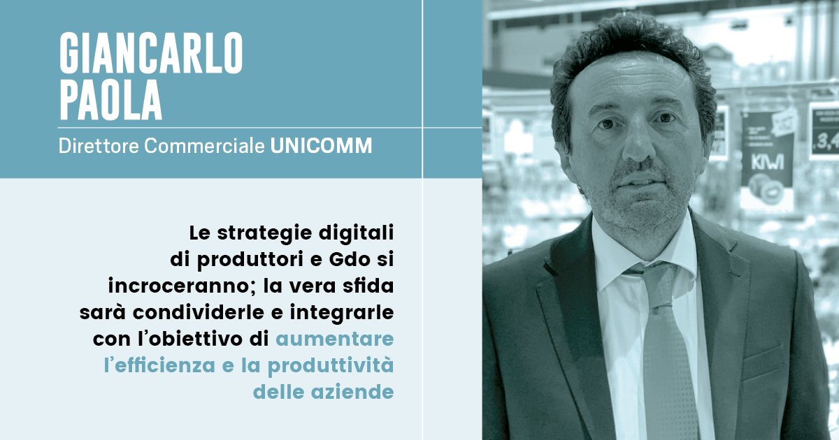 Il sapore del futuro. Su Food giugno le strategie e le previsioni dei big player del settore alimentare.
Leggi subito 👉 bit.ly/3x8u6VY
Giancarlo Paola, Direttore Commerciale UNICOMM
