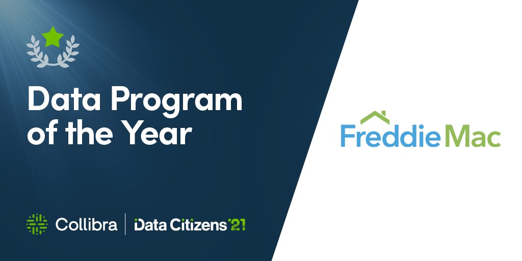 collibra's tweet photo. 🏆 Congrats to the customer winners of the 2021 Collibra Excellence Awards at #DataCitizens21! https://t.co/zEi0iMsBVJ
Data Program of the Year: @FreddieMac
#DataCitizen of the Year: Jacklyn Osborne, Bank of America
#CollibraRanger of the Year: Michael Kuzma, @LockheedMartin https://t.co/zQHhhVNS2g