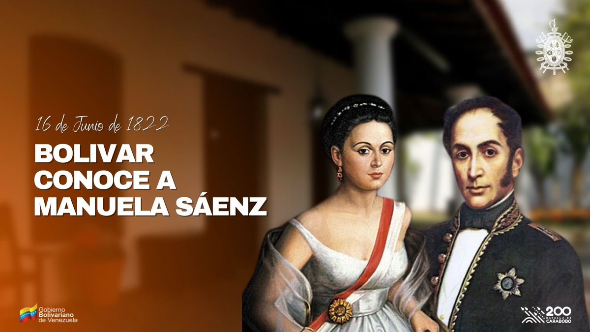 “… Manuela bella, Manuela mía, hoy mismo dejo todo y voy, cual centella que traspasa al universo, a encontrarme con la más dulce y tierna mujer que colma mis pasiones…” Hace 199 años nacía el ferviente y leal amor que trascendió fronteras, entre El Libertador y Manuela Saenz.