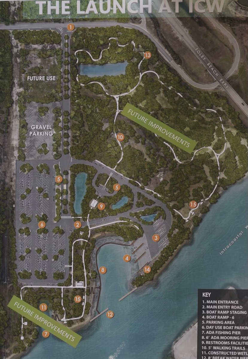 GovernorKayIvey's tweet photo. We just broke ground on what will soon be known as The Launch at Intracoastal Waterway (ICW)! This 47-acre Orange Beach property will have 1,700+ feet of water frontage, 6 boat launches, walking trails, bridges &amp; fishing piers. It’s going to be an incredible asset to our coast! https://t.co/6rQJQ1mQid