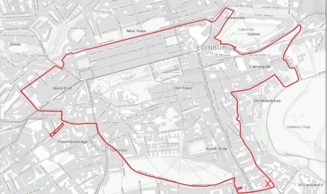 I'm completely in favour of LEZs, but I can't help feeling that the <a href="/Edinburgh_CC/">The City of Edinburgh Council</a> proposal has a major flaw. The roads on the south-east corner of the zone (which are excluded from the LEZ itself) run round 2 sides of the <a href="/prestonstps/">Preston Street Primary School</a> playground (X marks the spot in the map).