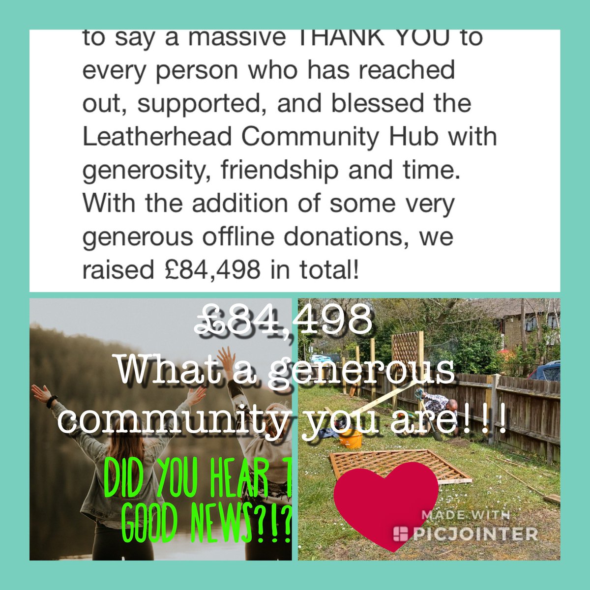 WOWZA you lot know how to give to your community!!!! Absolutely blown away & this means we are able to complete all the works & have a cafe / events manager in a year post!! #thankyou #grateful #everydonationcounts #unbelievablykind #cantwaittomeetyou #shareshareshare #whoopwhoop