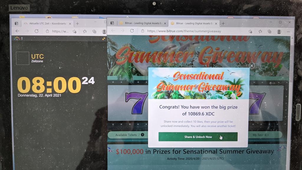 Udinsky58945232's tweet photo. @sydneyFive @BitrueOfficial No, I haven't received my big prize! I won the big prize on 22th of April 2021! I was cheated by Bitrue! It can't be true, but it is!!!!! https://t.co/HSjP5Q9SZk