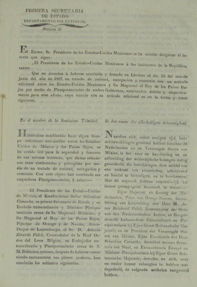 EmbaMexNL's tweet photo. #Today 16 June, but of 1828, came into force the Treaty of Friendship, Navigation and Trade between #Mexico and the #Netherlands, which established the diplomatic relations among our countries. Today we reach 193 years of #friendship and #cooperation. 🇲🇽📜🇳🇱 https://t.co/ySvXjeItHv