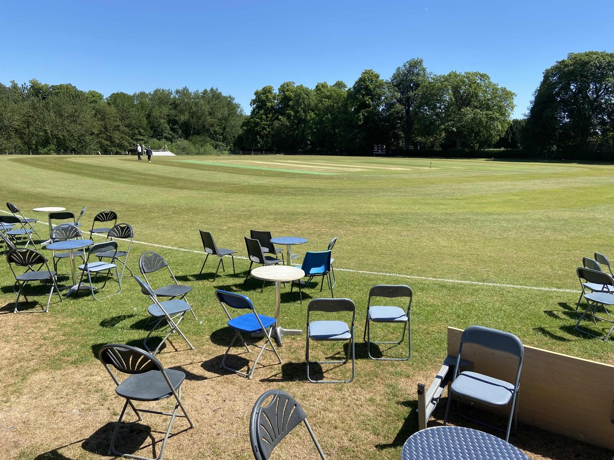 StaffsCricket's tweet photo. All set to go @EccleshallCC   In our ESCA U15 County Final between @DenstoneCollege and @QMGSSPORT #crackingtheflags #maythebestteamwin https://t.co/jifzrBefLv