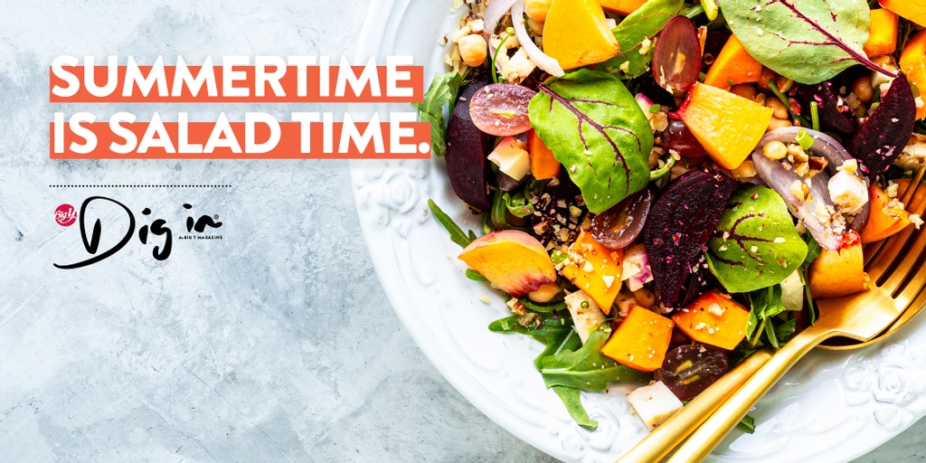 Fresh, delicious &amp;d nourishing. That’s what a summer salad brings to the table. Find it in the latest issue of Big Y Dig In Magazine.

#bigy #bigyworldclassmarket #bigyfoods #ilovebigy #bigyrocks #itsmybigy #yummy #delish  #bigydigin #bigydiginmagazine #summercelebrationissue