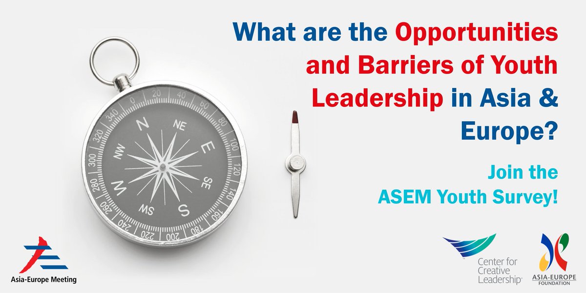 asefedu's tweet photo. Share your views on #YouthEmpowerment &amp; leadership. Your perspectives will be featured in the #ASEMYouthReport.

Contribute here: https://t.co/0sOjJnQ43r

All respondents have the chance to receive a fully funded “Trainer Essential Skills” course.

#ASEFYLS4 #ASEM @AsiaEuropeMtg https://t.co/LzQhpK1QO2