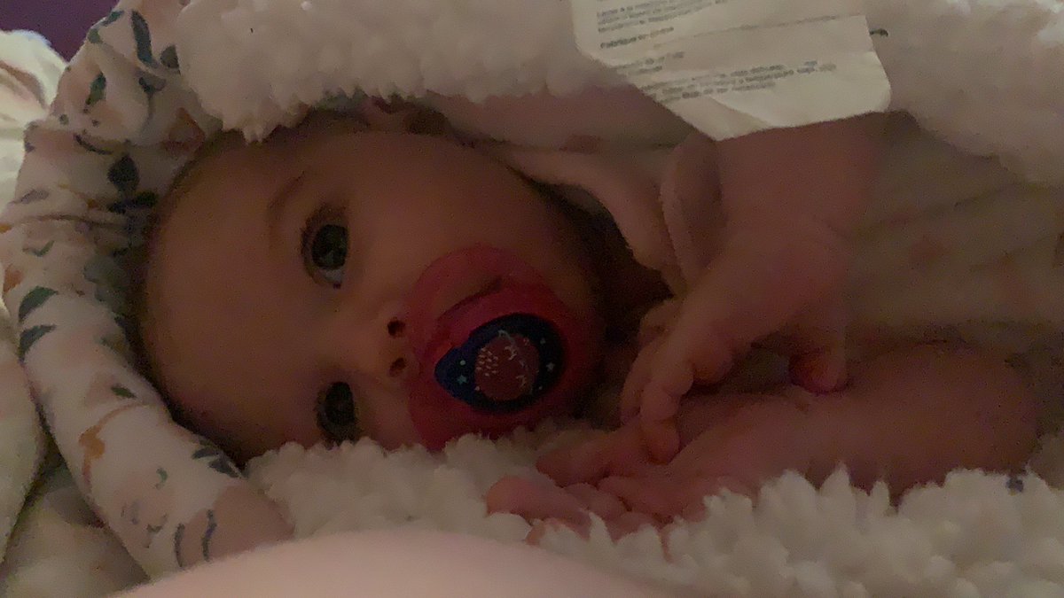 completelymadd's tweet image. We like to spend our mornings laying in mommy’s bed staring at each other