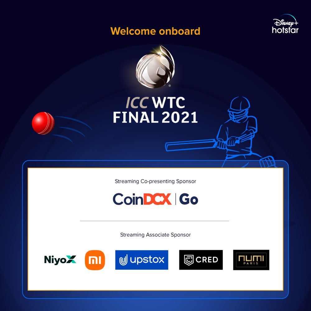 We have big news!! Bitcoin to be used in cricket match tosses! No, just  kidding, but CoinDCX is the official sponsor of WTC finals! We have always  been true cricket fans at
