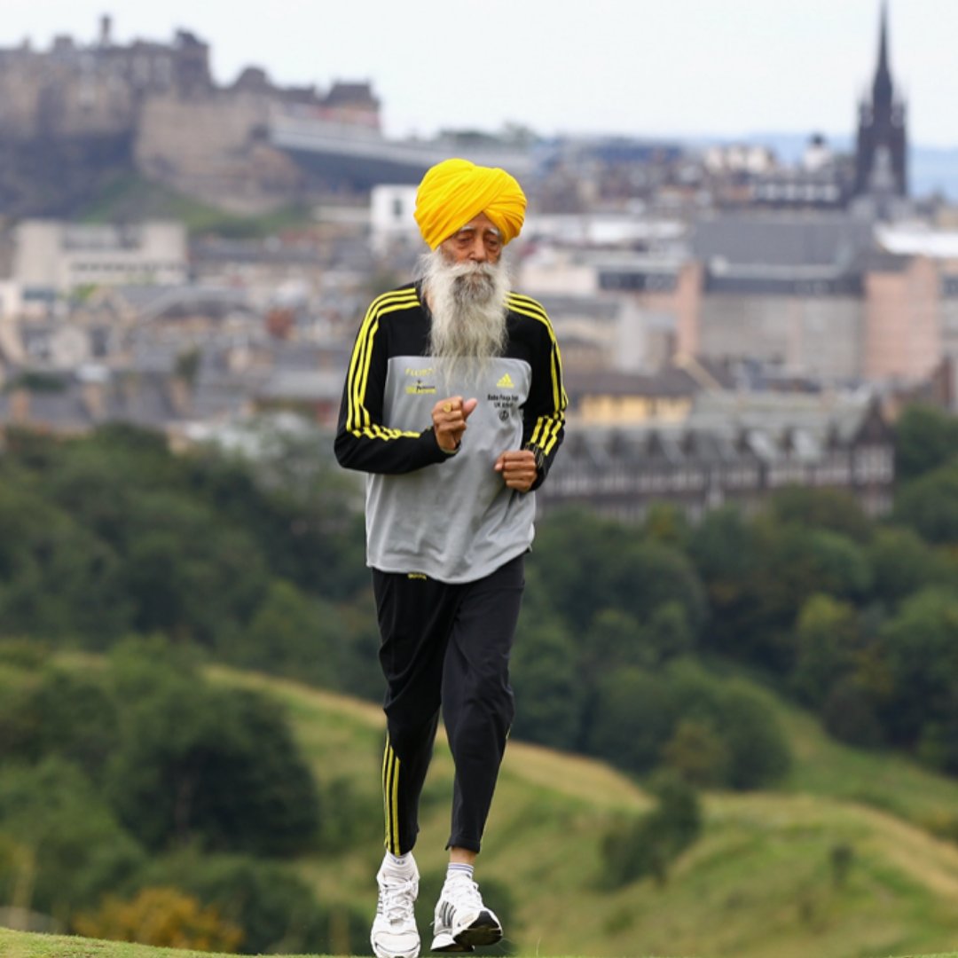 hub_challenge's tweet image. Fauja Singh, the oldest marathon runner in the world didn’t take up running until he turned 89! Fauja is a great example that age doesn't limit your capabilities. The Challenge Hub encourage trying new things &amp;amp; finding new hobbies once you retire.