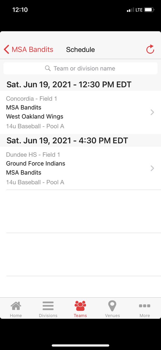 BanditsMsa's tweet photo. Schedule Change for Saturday https://t.co/rHOFE86bVG
