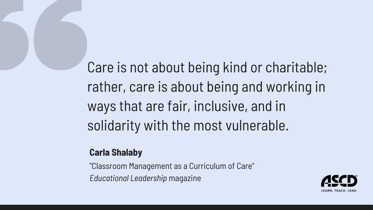 Classroom management is an opportunity to teach young children what it really means to take care of each other, writes @CarlaShalaby. bit.ly/2U0mPJv
