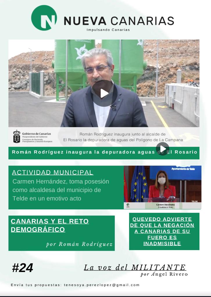 🆕 24° entrega de la #RevistaNC:

Incluye:
👉🏼La toma de posesión de <a href="/CarmenHdezNC/">Carmen Hernández</a> de la Alcaldía de #Telde
👉🏼La falta de compromiso del Gobierno estatal con los inventivos fiscales al cine en Canarias
✍️🏼La opinión de <a href="/angelriverogarc/">Angel Rivero 🔻🇮🇨 🇪🇭 🇯🇴</a> y <a href="/RomanRodWeb/">Román Rodríguez</a>
  
🗞️👇🏼
canva.com/design/DAEhiAq…