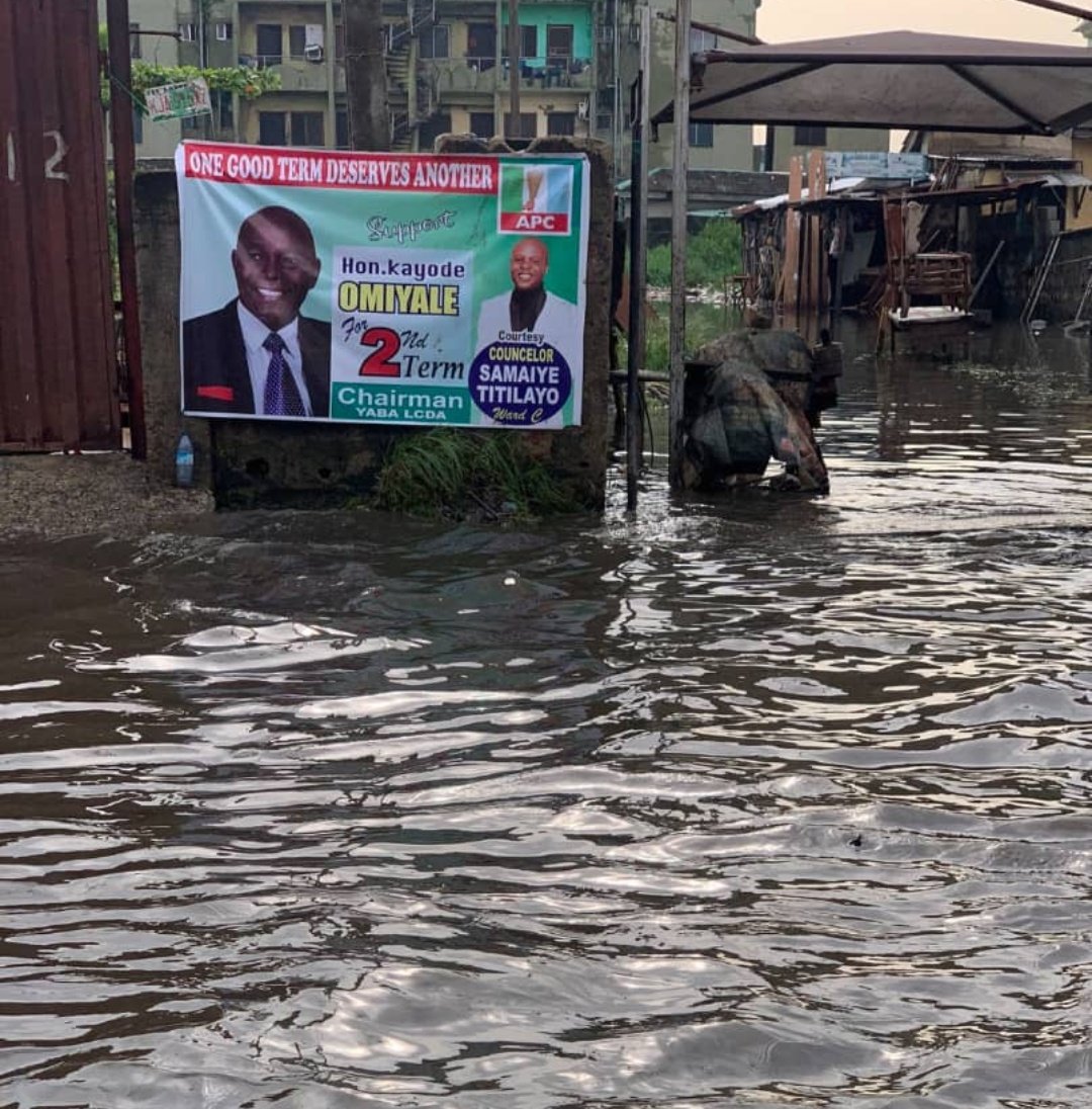 trafficbutter's tweet photo. VIA @bigdammy_: Despite his inability to improve road and drainage systems, he wants a second term. Sadly the people will vote him again. @trafficbutter #badgovernance #LGAElection #election #Politics #Yaba #YabaLCDA https://t.co/C4lGA4WM6n