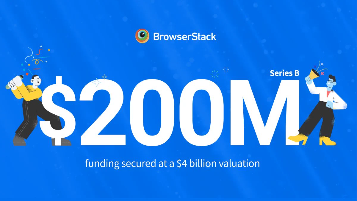 BrowserStack has secured $200 million in Series B funding