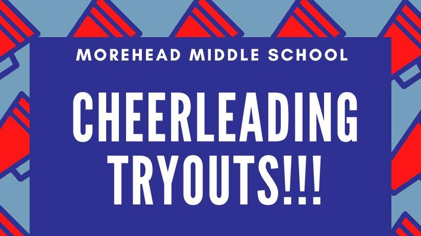 Cheerleading Tryouts Open to All 6th, 7th, and 8th Graders. July 5-6, 9 am-12 pm, July 8th, 1 pm-3 pm. School Gymnasium. Must Bring a Current Physical to Participate. <a href="/CarteretK12/">Carteret County Public School System</a> #ShineTheLight