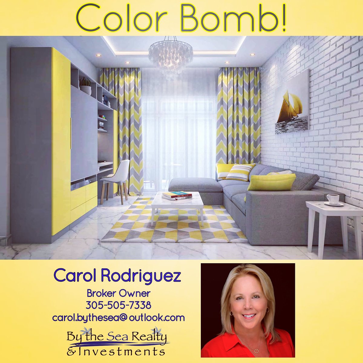 BTSRealtyInc's tweet photo. Hot #Home Trend: A #ColorBomb of YELLOW Paint firm Pantone chose #Illuminating a bright, bold #yellow—as one of its 2021 Colors of the Year. Could it become a #staging staple? https://t.co/2sg35BPq67