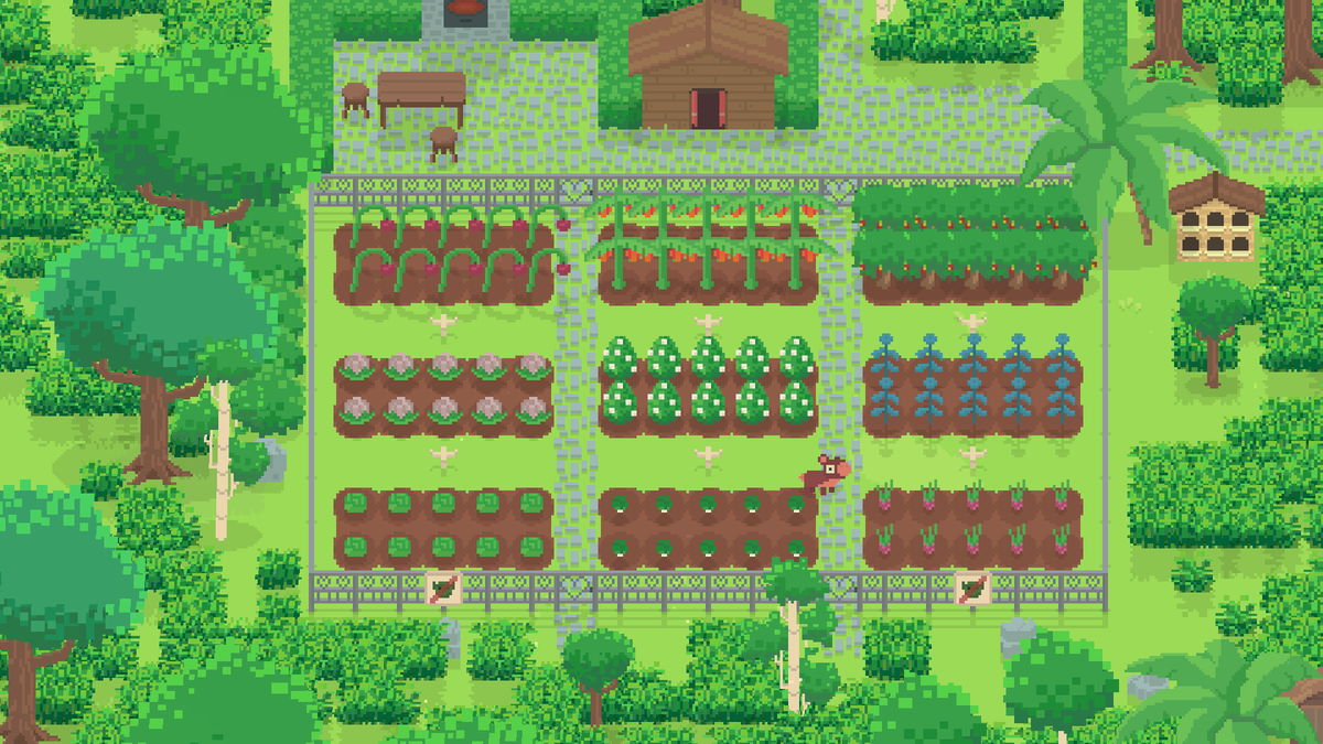 PeachleafP's tweet photo. If a quirky mashup of RPG + Point n' Click + Farm-Sim sounds like your kind of fun, then check out the demo of Peachleaf! 

Chill tropical vibes included.

https://t.co/708INw247w

#pixelart #indiedev #indiegaming #indiegame #indieGameDev #gaming #gamedev #GameMaker https://t.co/uhXIudL0GP