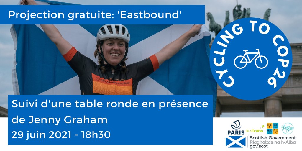 ScotGovFrance's tweet photo. 📢Save the date! 

Avis aux cinéphiles 📽️ et cyclophiles 🚴- nous vous invitons à une projection gratuite du film 'Eastbound' de @jennygrahamis, suivie d'une table ronde avec @ParisEnSelle, @sustrans, @Paris et @edfoc 

🗓️29 juin
🕡18h30
Réservation➡️https://t.co/LGLrr9tgfA https://t.co/3nLZaQ4cfn