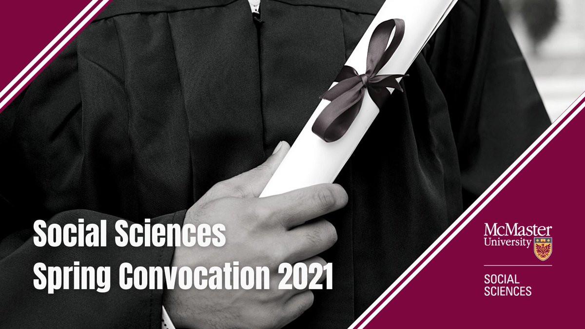 McMasterSocSci's tweet photo. 🎉Congratulations to the members of our #SocSciFamily who have their #convocation today at 10 a.m.

You can view the ceremony here: https://t.co/0DYa3NxZOy https://t.co/eEk4GdThLD