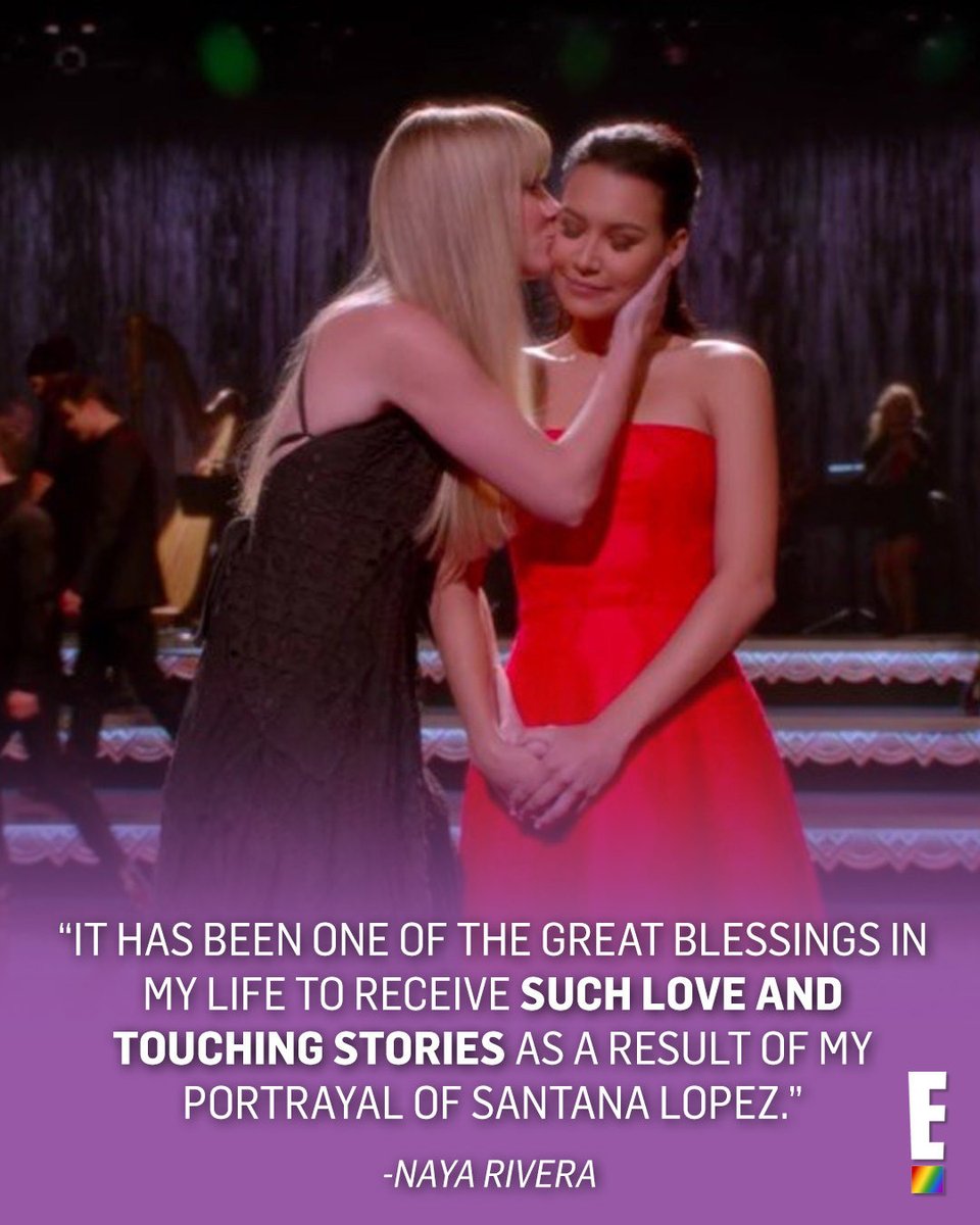 A legacy of love. This year marks the 10th anniversary that Naya Rivera’s character, Santana Lopez, came out on Glee. 🏳️‍🌈 #EmpowHER (📷: Fox)
