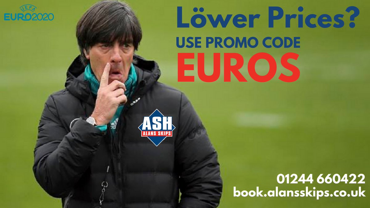 Looking for Löwer Prices on skip hire?

Just listen to Joachim, and book online with promo code EUROS at book.alansskips.co.uk or call 01244 660422

#Löw #FRAGER #EUROS2020