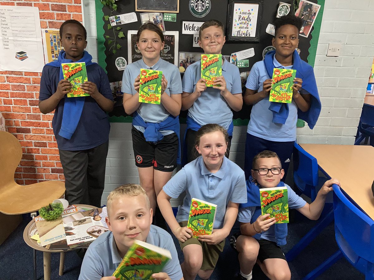 We had some happy faces this morning as they received a copy of ‘A dinosaur ate my sister’ from their hero. Thank you @MarcusRashford & @magic_breakfast #MarcusRashfordBookClub #WeAreReaders @MacmillanKidsUK