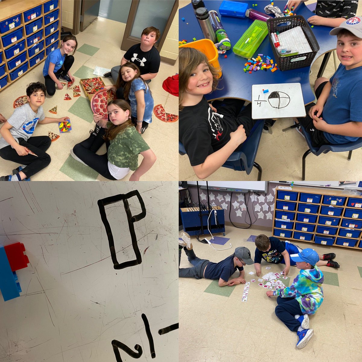 MrsHodderEDU's tweet photo. Learning about fractions :) @HTE_K4 @RMitchell_HTE https://t.co/qStToVG29A