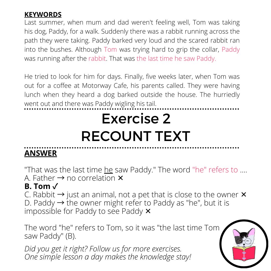 LEOanytime_'s tweet photo. RECOUNT TEXT
Exercise 2
#LEOTypesOfText #RecountText https://t.co/U8eVzCygaX