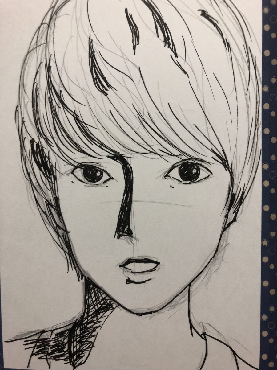 Maki73077124's tweet photo. まだ鉛筆の線消していないんですけど、この人好きです。

色塗りするか迷う

#横山裕
#ファンアート https://t.co/24btmUnApC