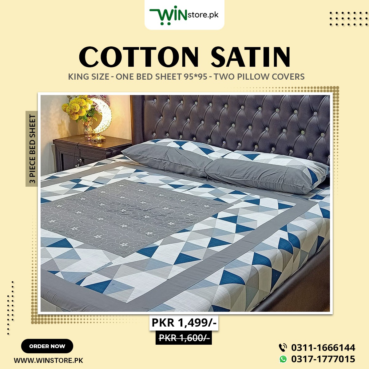 Winstorepk's tweet photo. 3 Piece Printed Bed Sheets with beautiful colors, textures, and the best cotton quality fabric. Click on the link to shop with the best prices exclusively at https://t.co/aLNuJRncDe!
Shop Now: https://t.co/rVlEBjNemb
#Winstore #OnlineShopping #PrintedBedSheets #HomeandLifestyle https://t.co/NMt81TwkCJ
