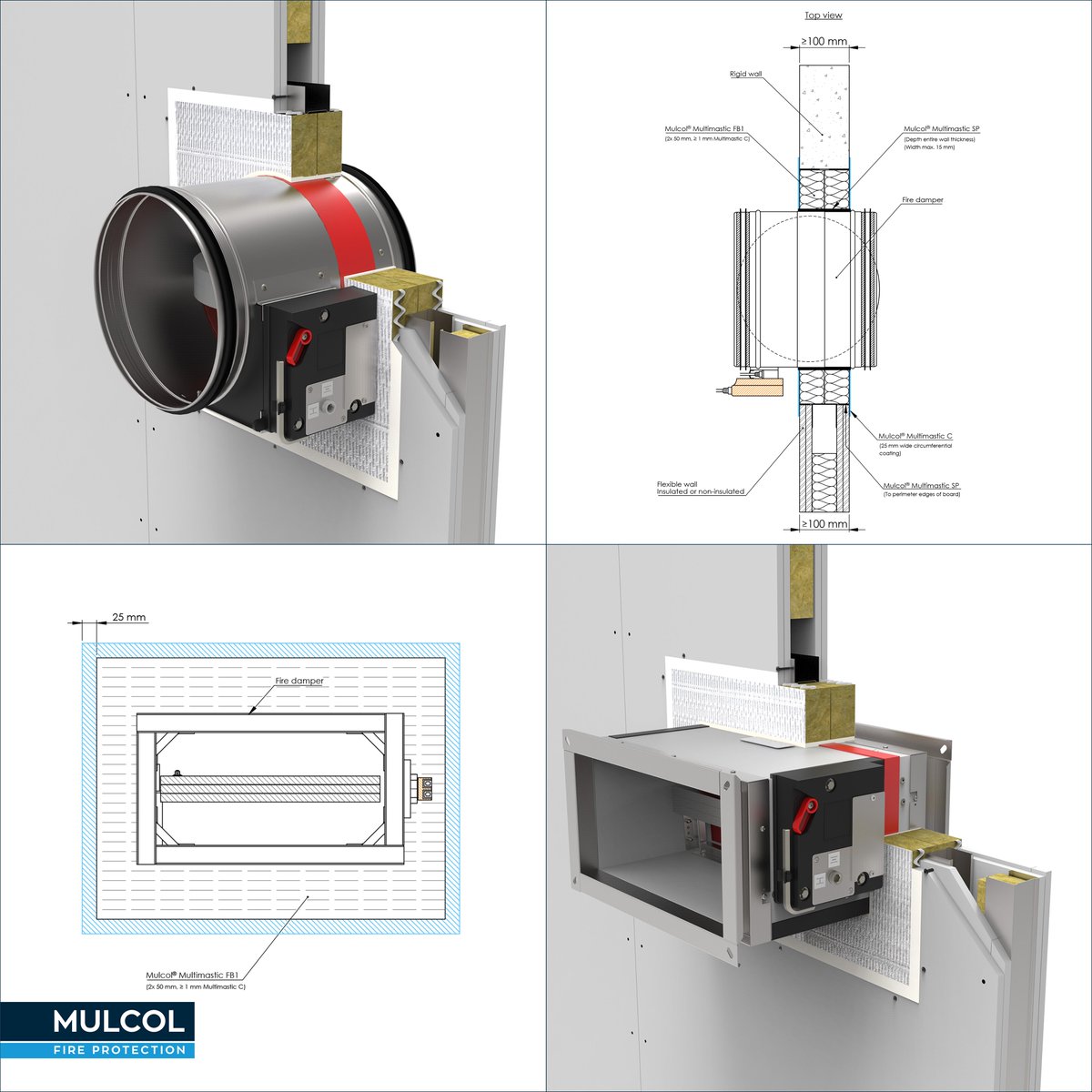 MulcolI's tweet photo. In partnership with Rf-Technologies, tests with fire dampers according to EN1366-2 have been realised. It is now possible to achieve fire stopping solutions with the following types of fire dampers with the Mulcol Multimastic C system: CR2, CR60, CR120, CU2 &amp; CU-LT. https://t.co/Sos64SjuEF