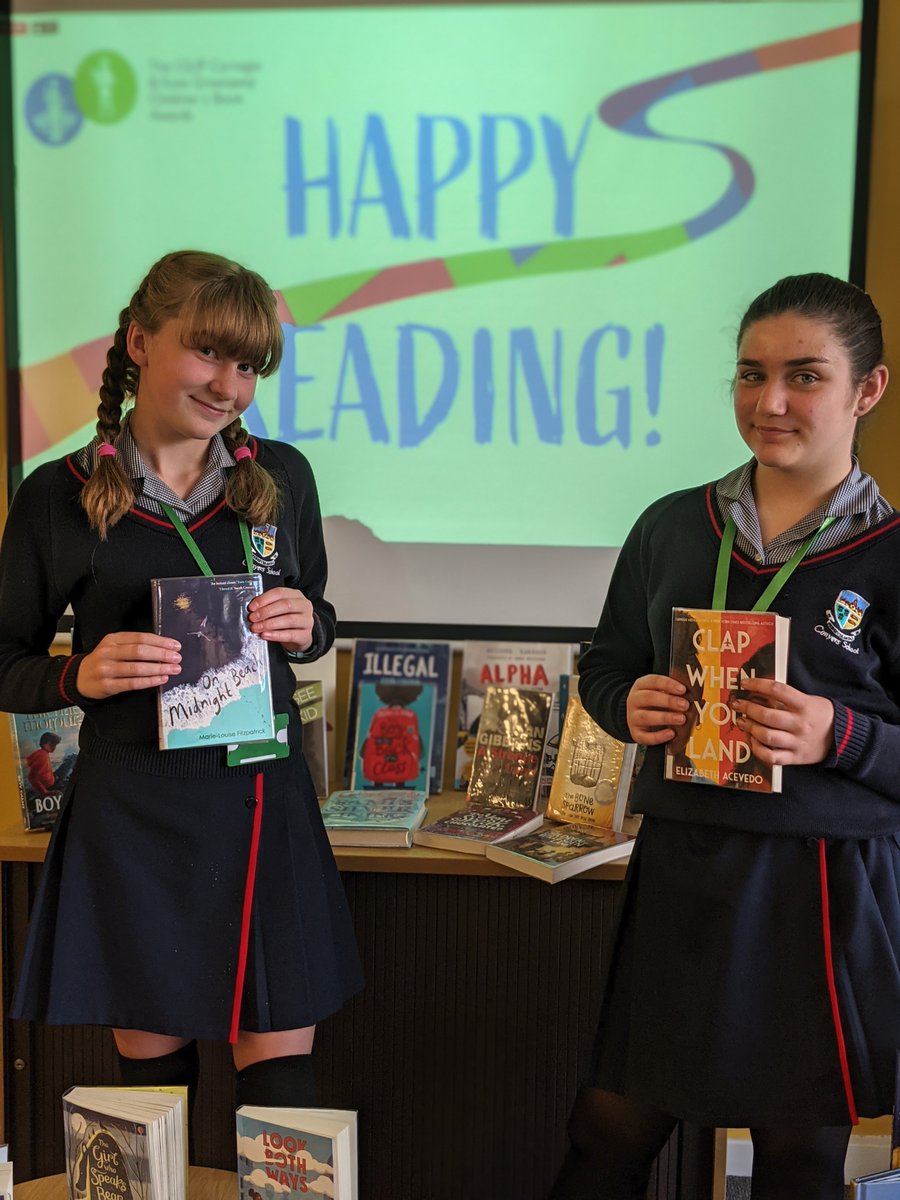 conyers_library's tweet photo. Congratulations to all of the 2021 CILIP Carnegie &amp; Kate Greenaway winners. Here's some of our year 7 &amp; year 9 book club members with their personal favourites! 
#CKG21 @CILIPCKG #conyersbookclubs https://t.co/3ad4Ncnf87