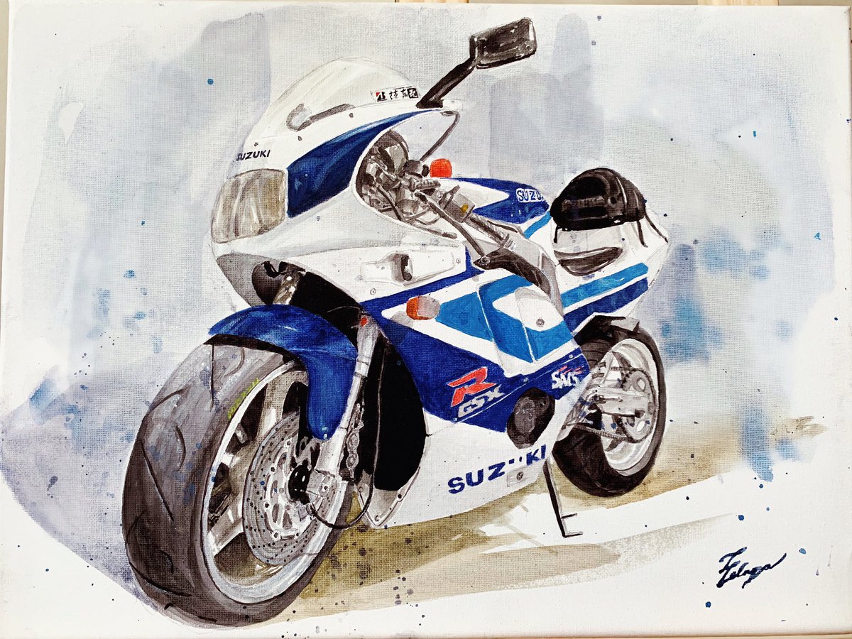 zelayarte's tweet photo. Pintura a pedido para un amigo 🙌🏻🎨 Acuarela sobre lienzo 30x40cm #paint #art #moto #pintura #acuarela #watercolor #canvas https://t.co/nQRVB4rkOn