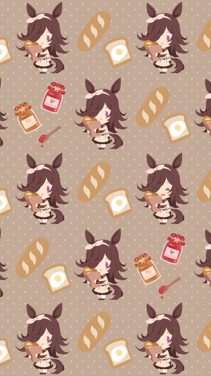 rice shower (umamusume) 1girl bread food solo animal ears horse ears hair over one eye  illustration images