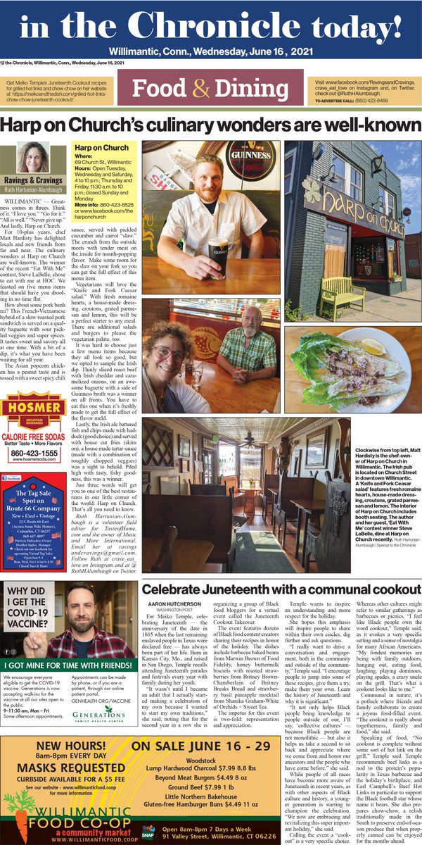 RuthHAlumbaugh's tweet photo. Harp on Church in Willimantic will wow you! https://t.co/3YD3Bf8ipr