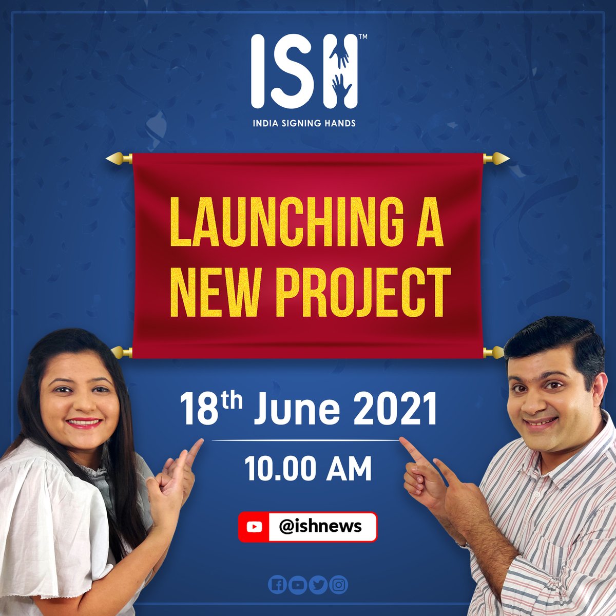 ishnews_tv's tweet photo. ISH is launching a NEW &amp; EXCITING project on 18th June 2021 at 10:00am! Stay tuned and keep watching ISH News!

@isigninghands https://t.co/HbXmqJ27Xi